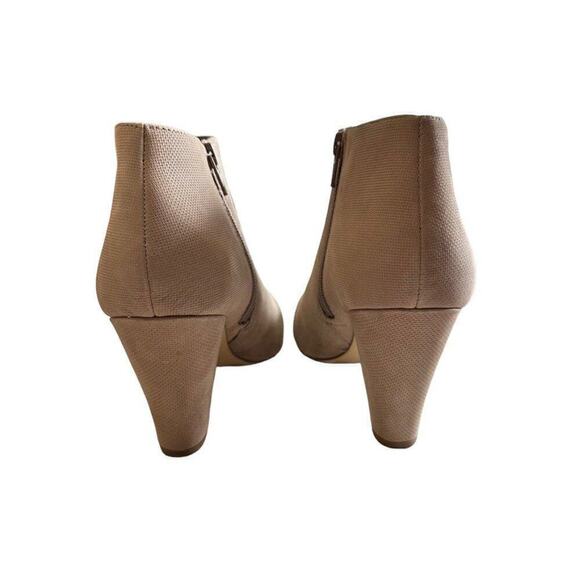 Gianni Bini Suede‎ Booties Women's 7.5 Tan Zip Boho Leather - Picture 5 of 9